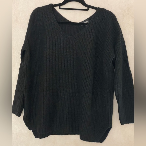 Topshop black knit pullover sweater - Picture 2 of 3